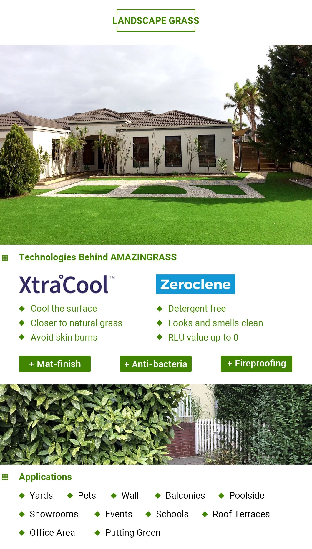 LVBAO UV Resistance Non-toxic Health Safety No-need Mowing Residential Artificial Grass